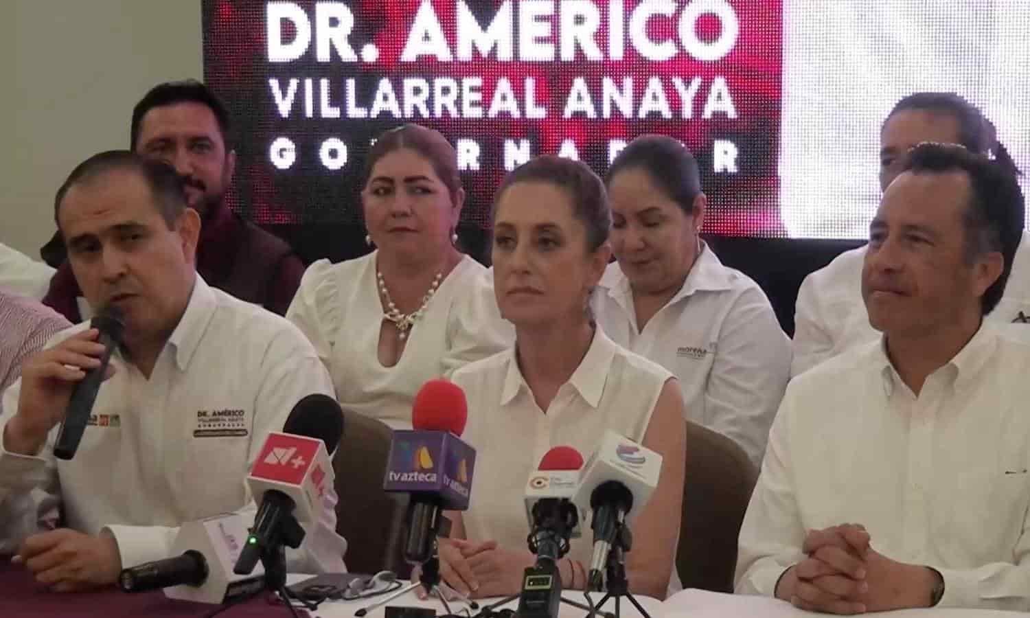 Sheinbaum visita Tamaulipas para apoyar a Américo Villarreal