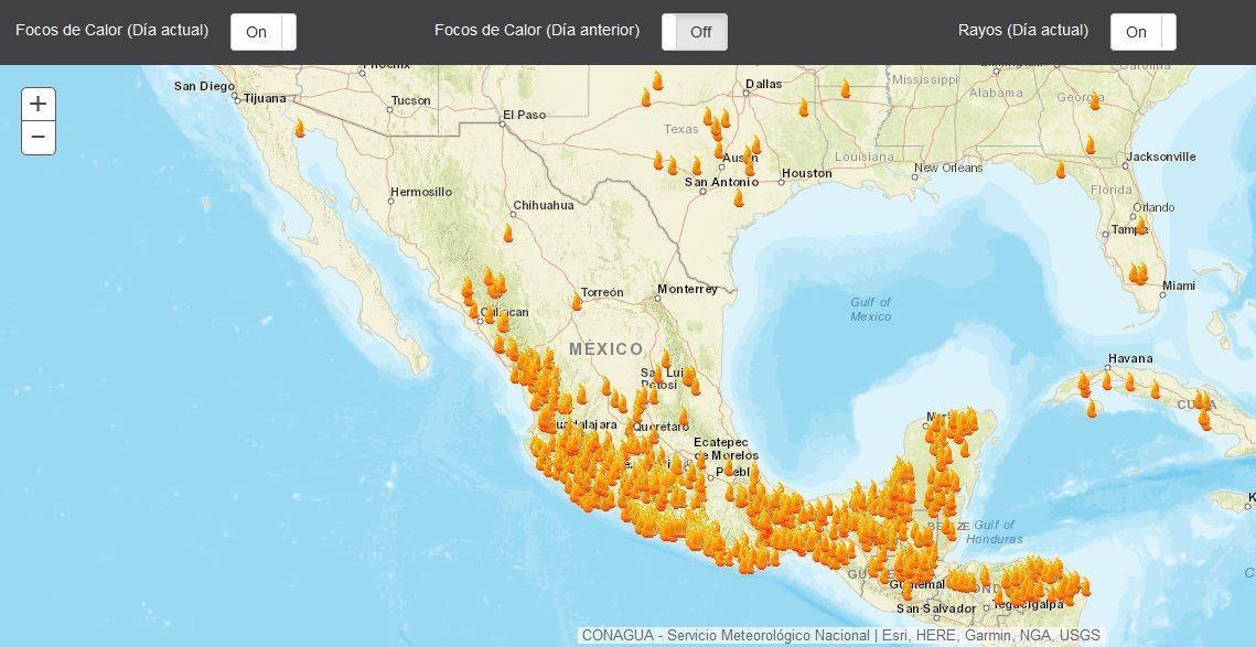 ¡méxico Arde Así Se Ve El Mapa De Incendios Forestales En Tiempo Real