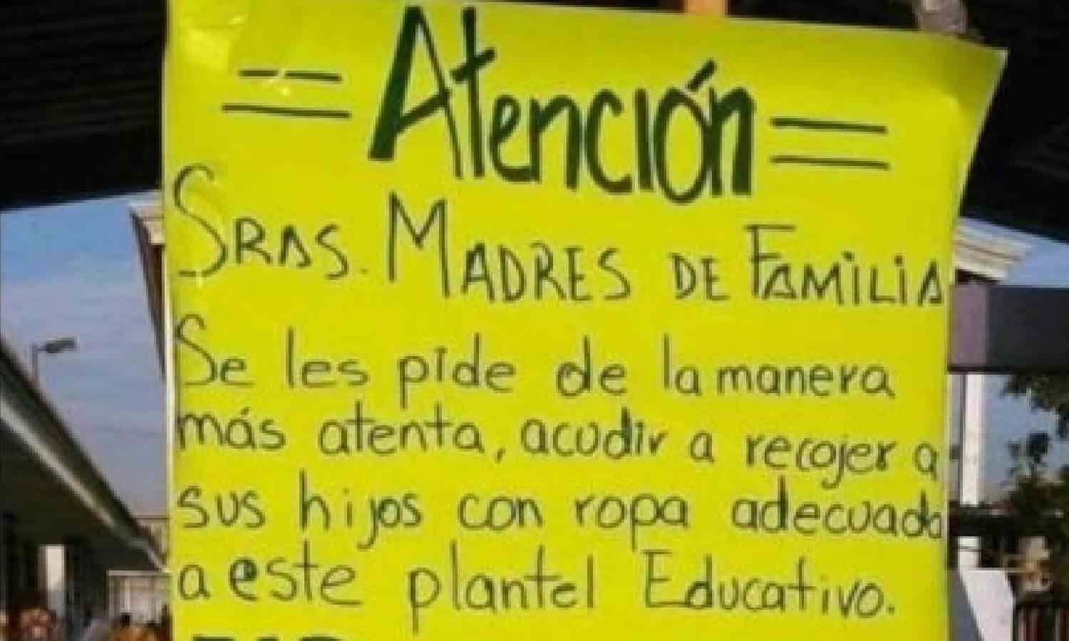 Escuela pide a madres evitar vestirse sexy en Coahuila