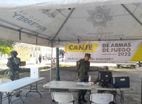 Instalan centro de canje de armas de fuego en Monterrey