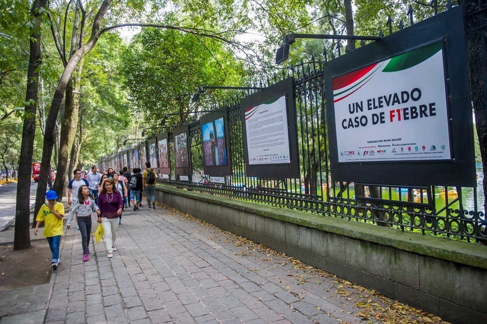 Instalan en el Bosque de Chapultepec exposición fotográfica sobre GP de México