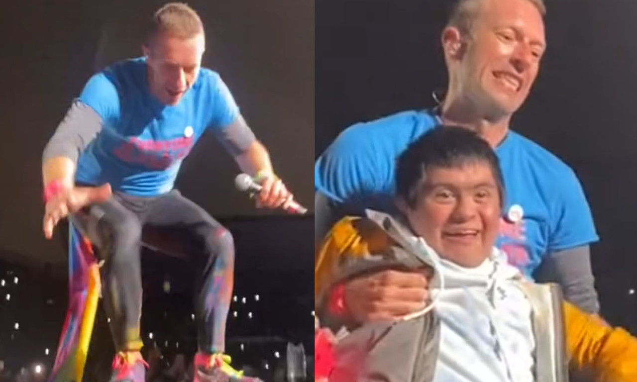 Chris Martin sube a niño con síndrome down al escenario