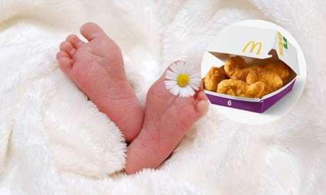 Apodan 'Nugget' a bebé que nació en un McDonald’s de Atlanta