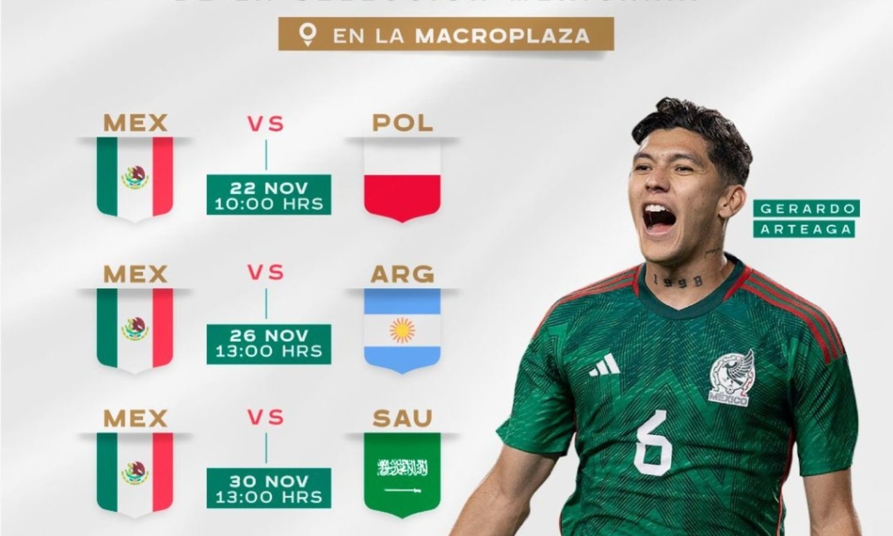 Invita Samuel a ver partidos de México en la Macroplaza