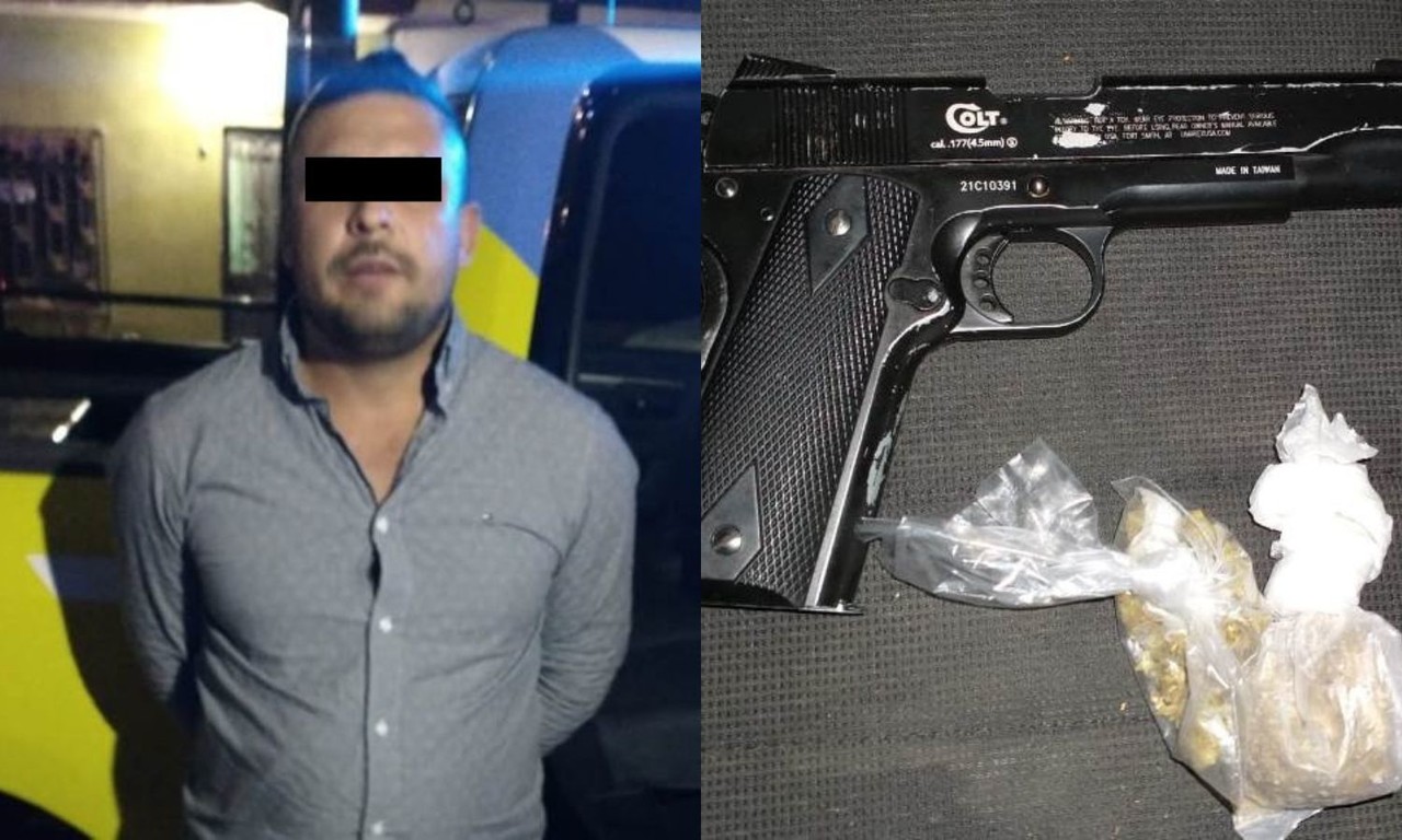 Detienen a presunto vendedor de droga armado en Monterrey