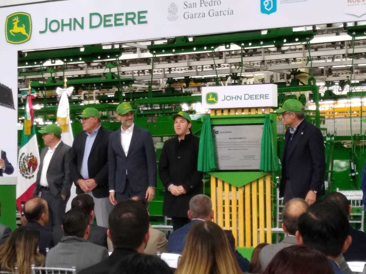 Invertirá John Deere 55 millones de dólares en Nuevo León