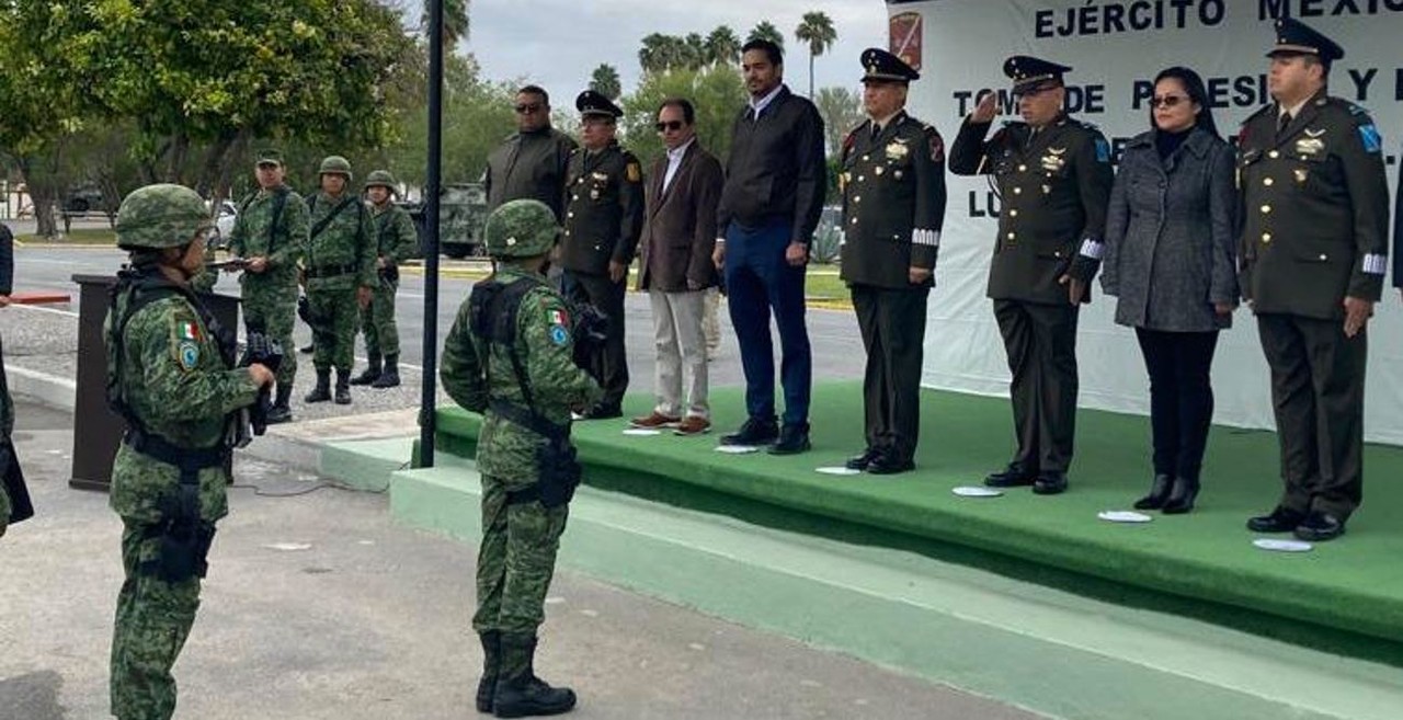 Coronel toma protesta como nuevo mando militar en frontera