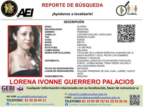 Emiten ficha de búsqueda por mujer desaparecida en Juárez