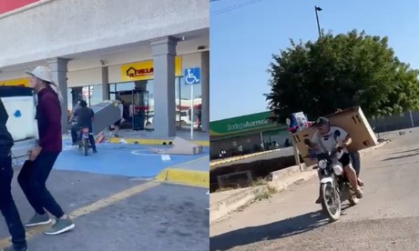 Aprovechan balaceras en Culiacán para robar tiendas