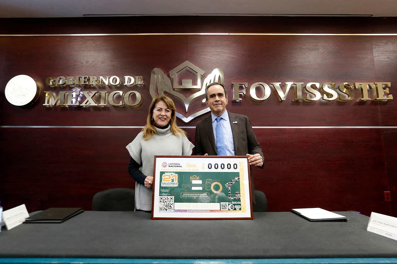 FOVISSSTE celebra 50 aniversario con billete de lotería