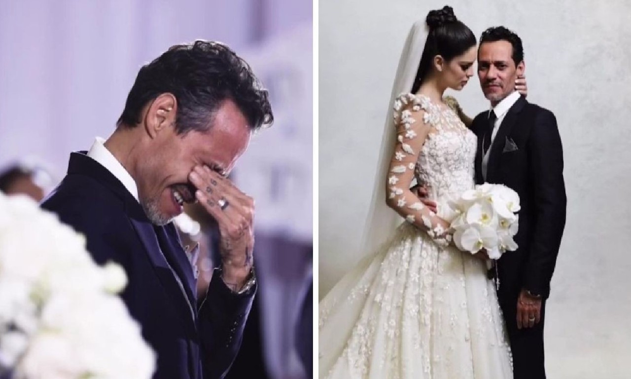 Revelan video de boda de Marc Anthony; llora al ver a Nadia