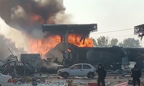 Gasolinera explota en carretera Tula - Tlahuelilpan