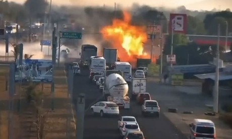 Revelan momento de explosión de pipa en gasolinera de Tula