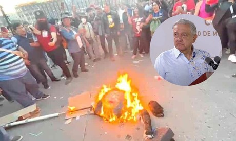López Obrador condena quema de figura de ministra Norma Piña