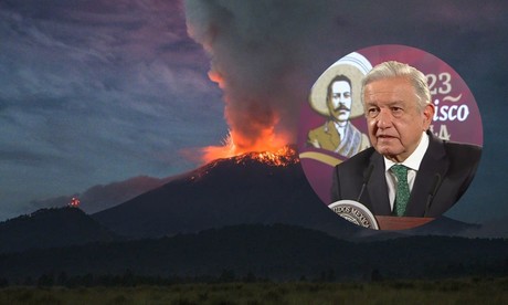 Anuncia AMLO plan preventivo ante erupción del Popocatépetl