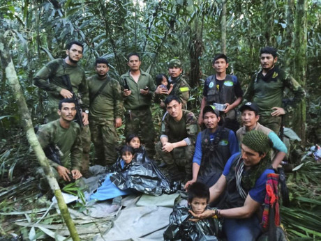 Hallan a niños perdidos en selva de Colombia tras 40 días