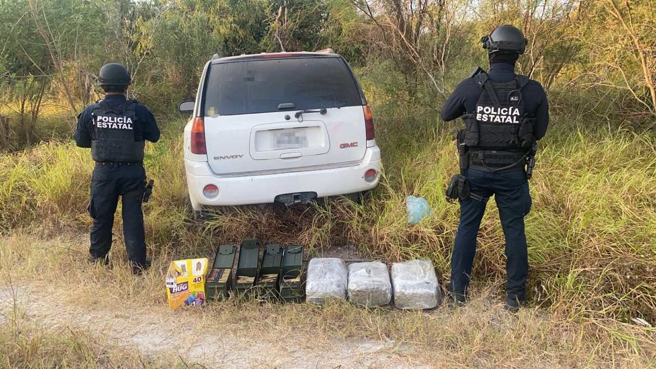 Aseguran cartuchos y droga en Reynosa, Tamaulipas