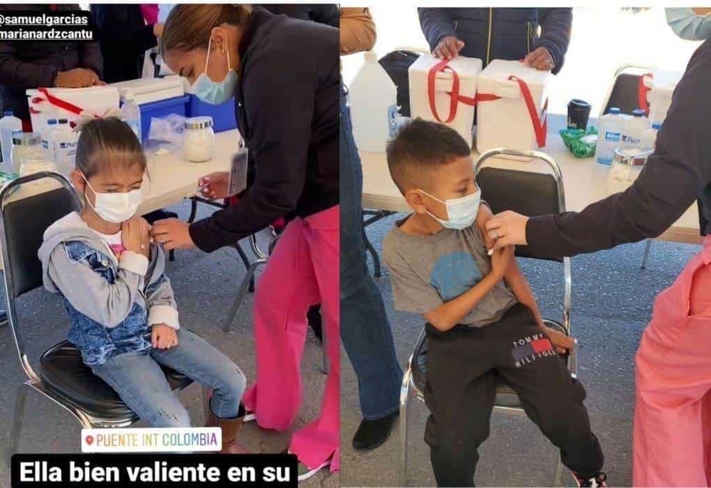 Vacunan a niños menores de 12 años en aduana Colombia