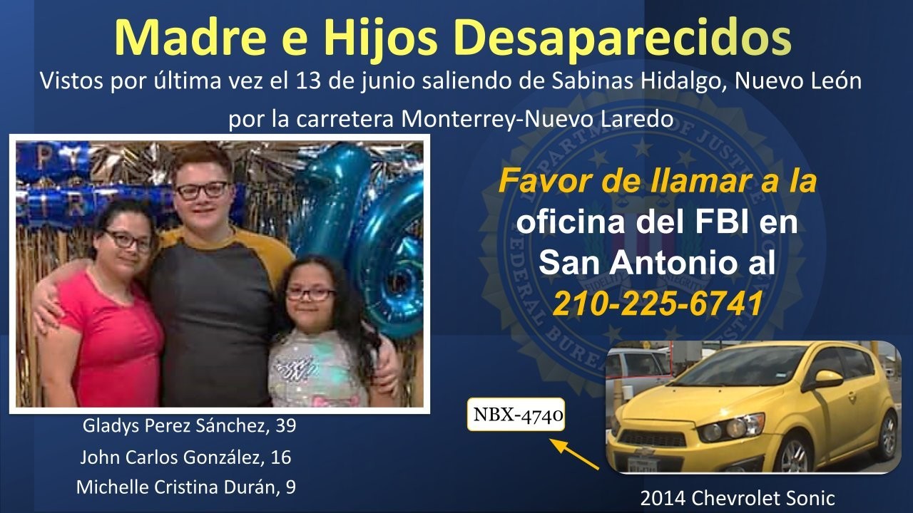 FBI se suma a búsqueda de familia desaparecida en carretera de Monterrey
