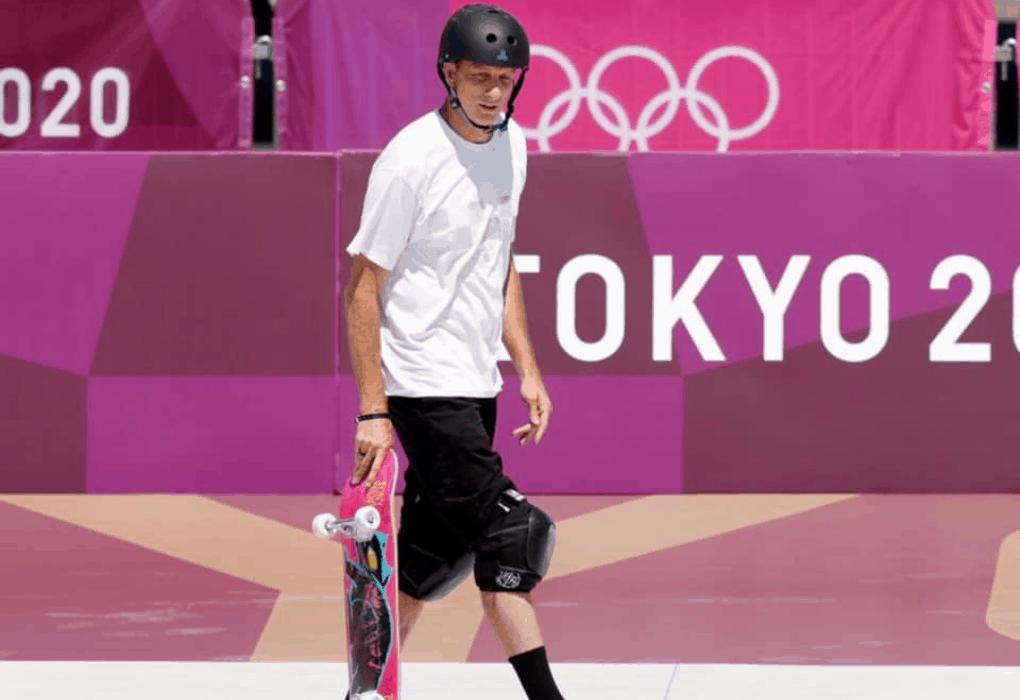 Tony Hawk prueba pista de Skateboarding en Juegos Olímpicos