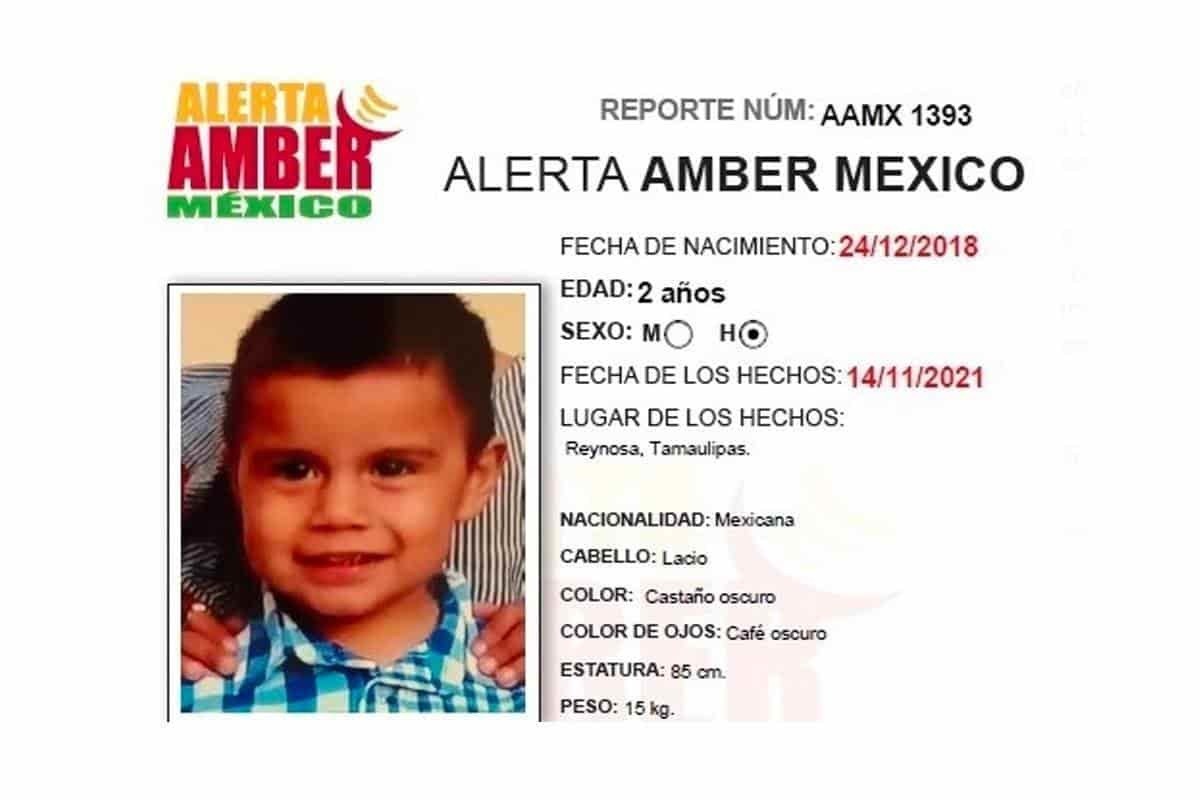 Emiten Alerta Amber por Alan Josué, menor robado en Reynosa
