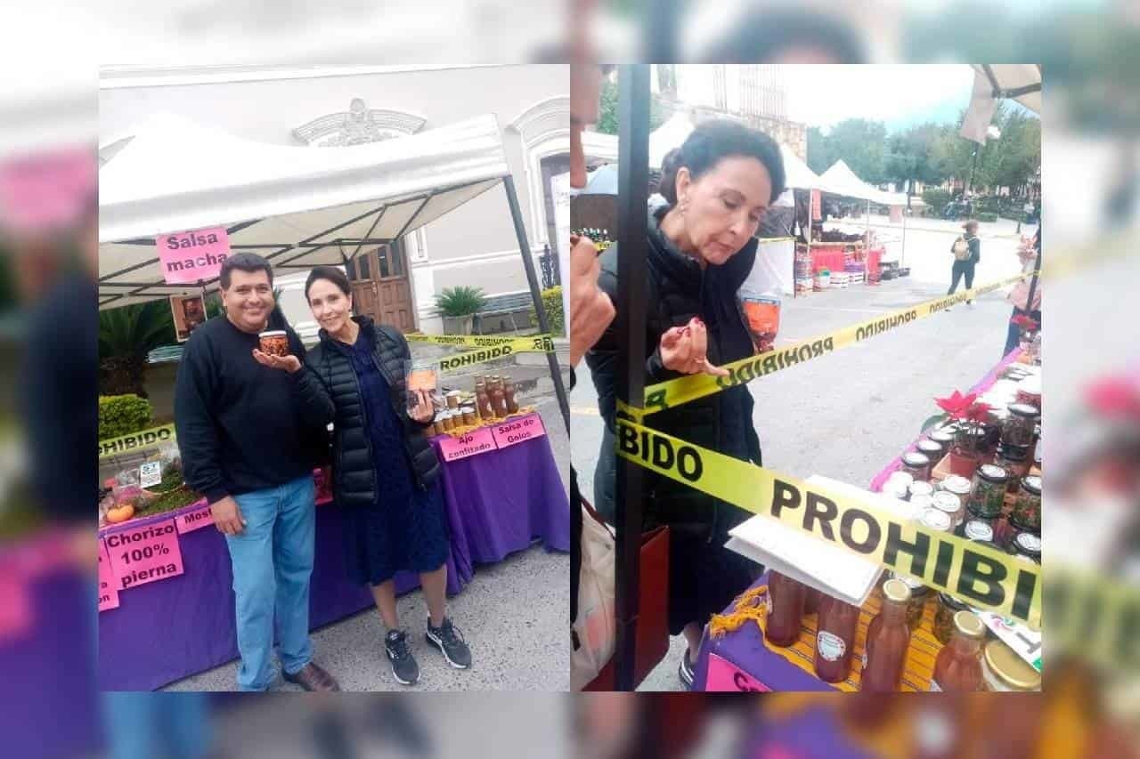 Blanca Guerra visita mercado artesanal de Santiago