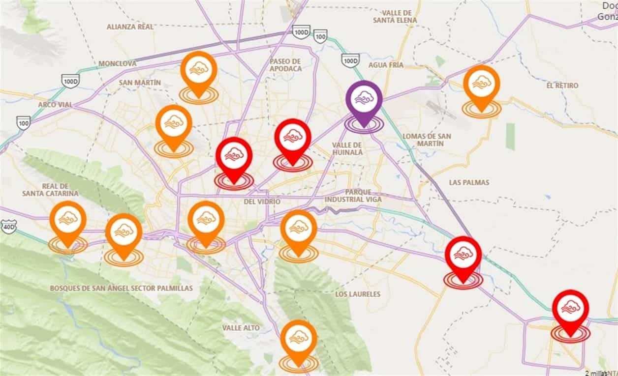 Predomina mala calidad del aire en Monterrey y su área metropolitana