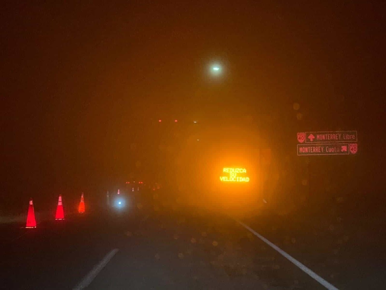 Cierran Autopista Monterrey-Saltillo por niebla