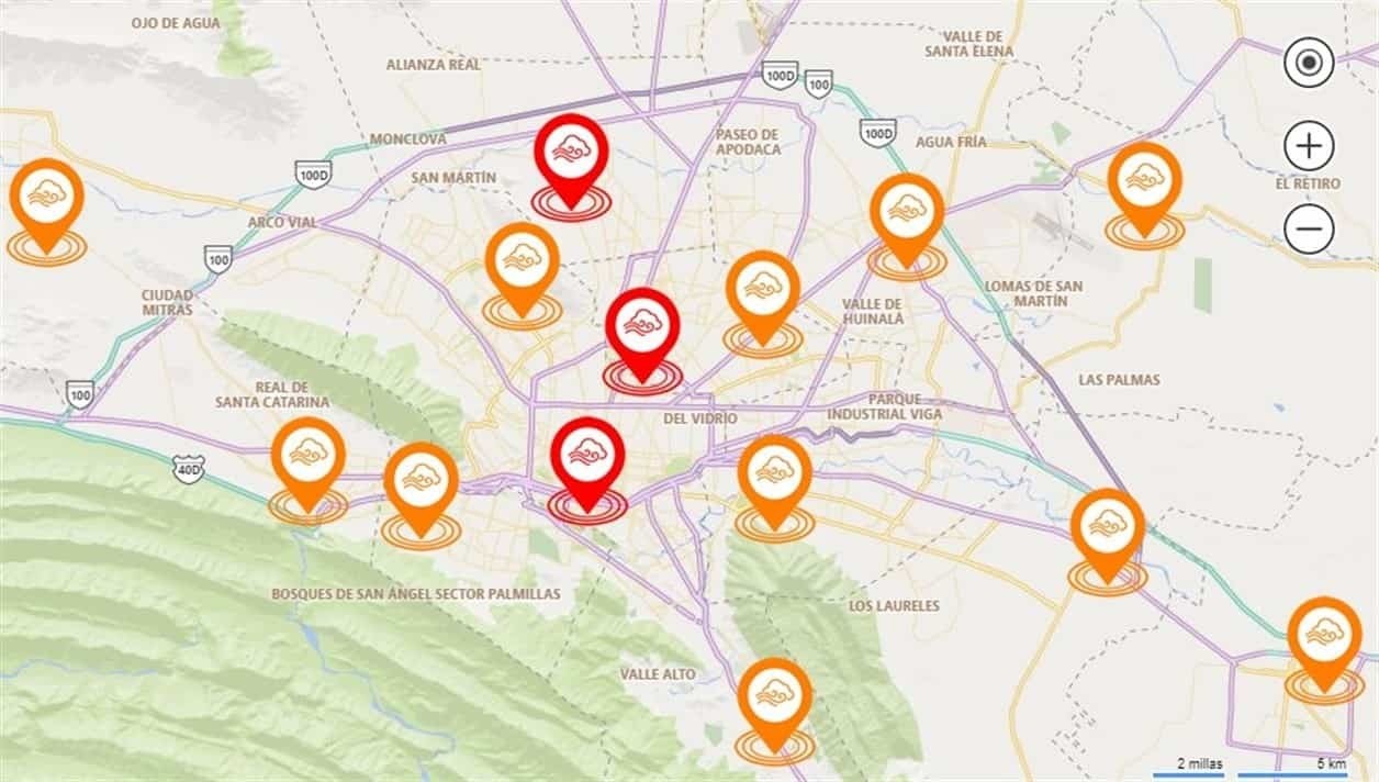 Afecta mala calidad del aire al área metropolitana de Monterrey