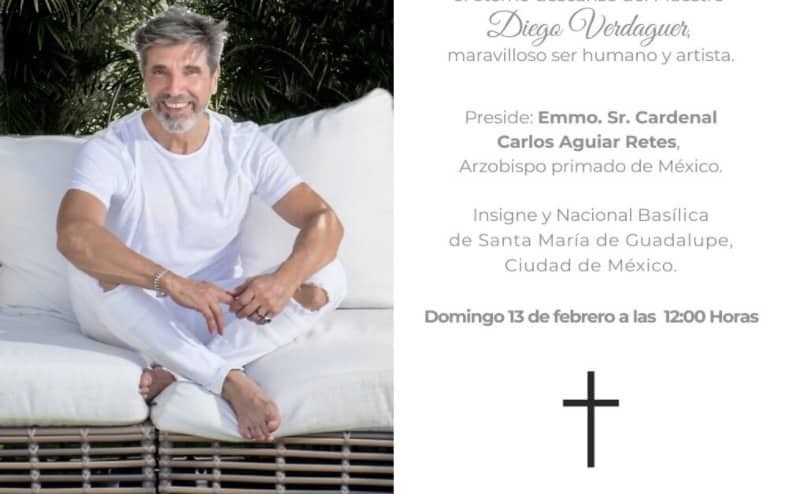 Despedirán a Diego Verdaguer en la Basílica de Guadalupe
