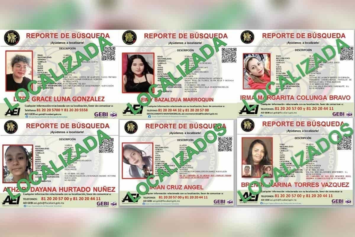 Confirma Fiscalía de Nuevo León localización de 7 mujeres desaparecidas