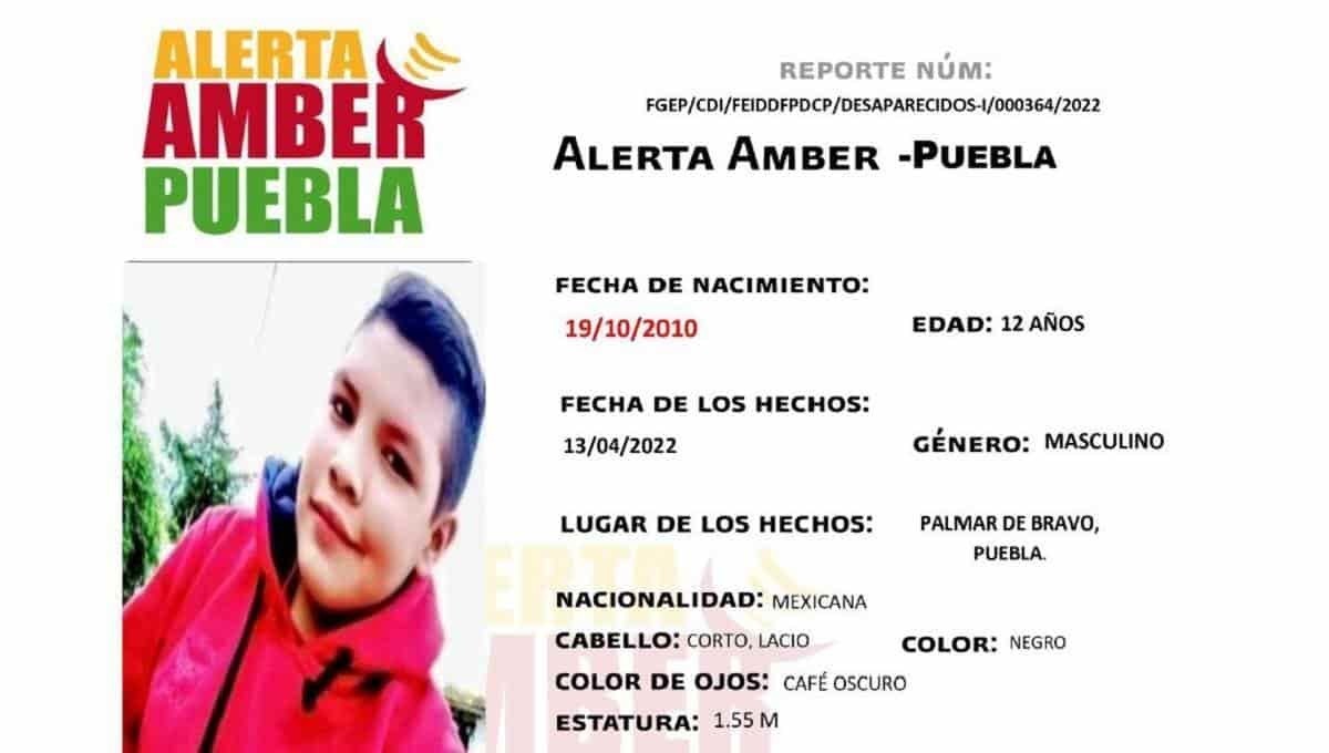 Encuentran muerto a niño de 12 años reportado desaparecido en Puebla