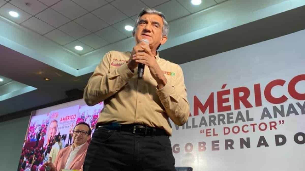 Aventaja Américo Villarreal en conteo rápido del INE en Tamaulipas