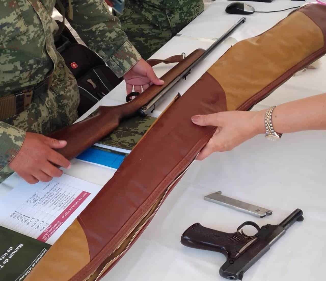 Instalan militares módulo para canje de armas en Monterrey