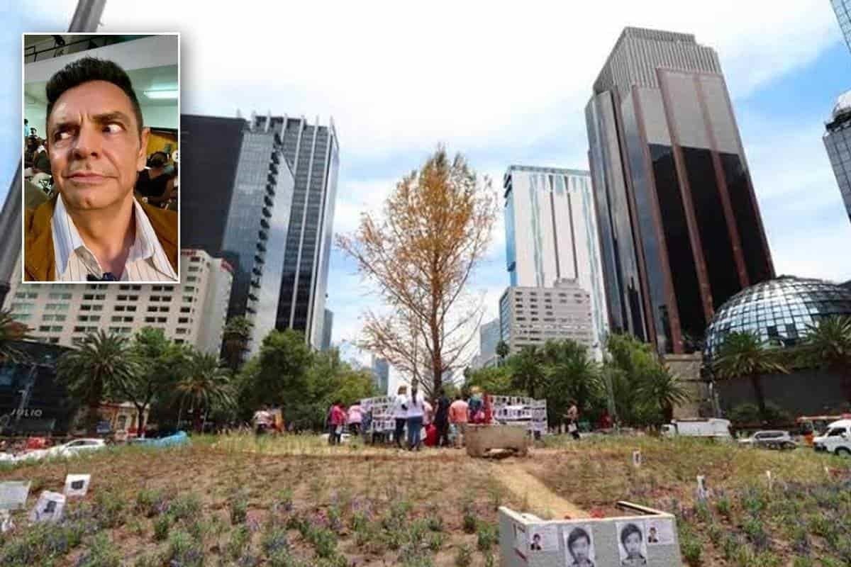 Eugenio Derbez exhibe muerte de ahuehuete de Nuevo León en Ciudad de México