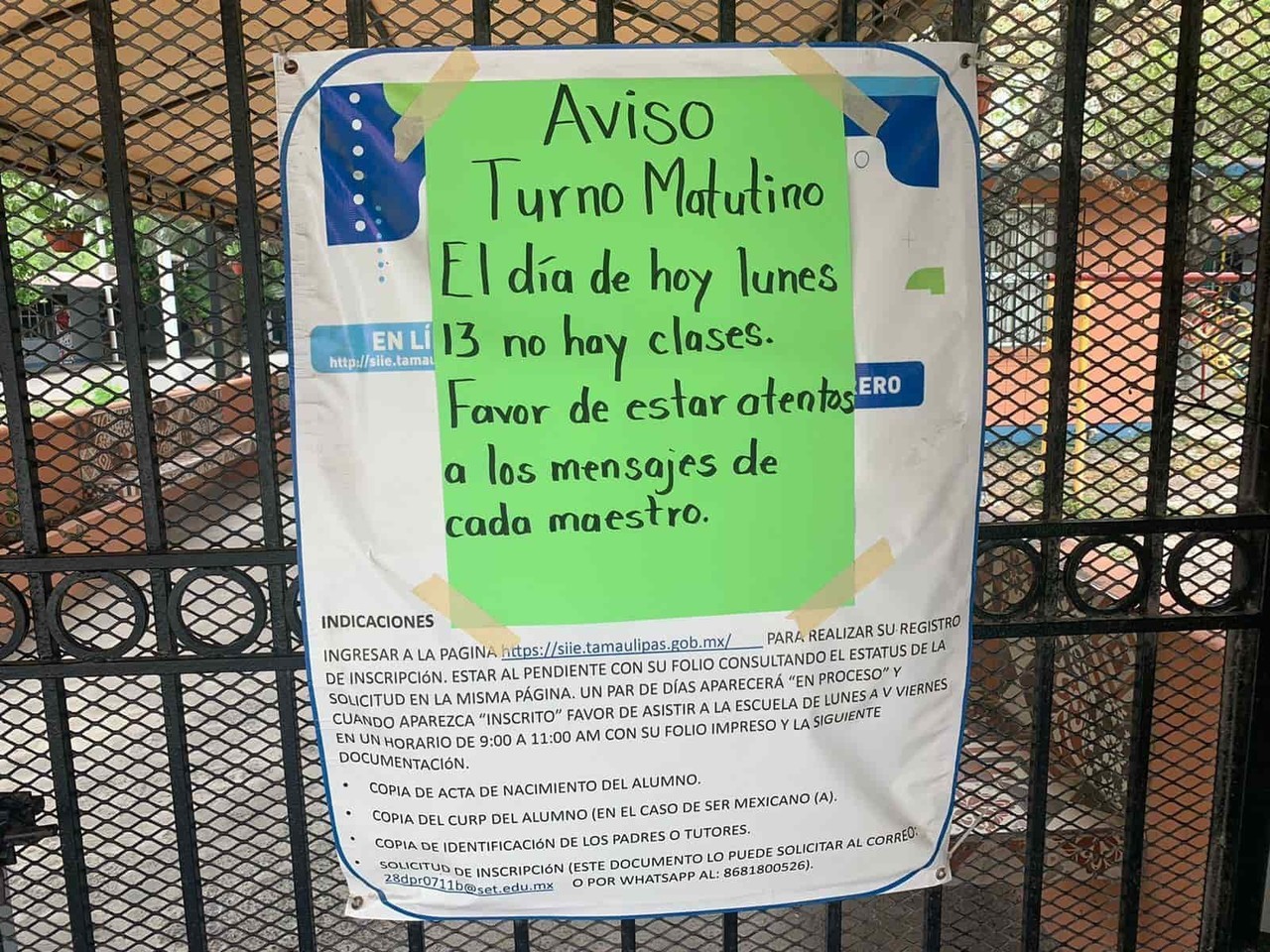 Suspenden clases en escuela de Matamoros por brote de COVID-19