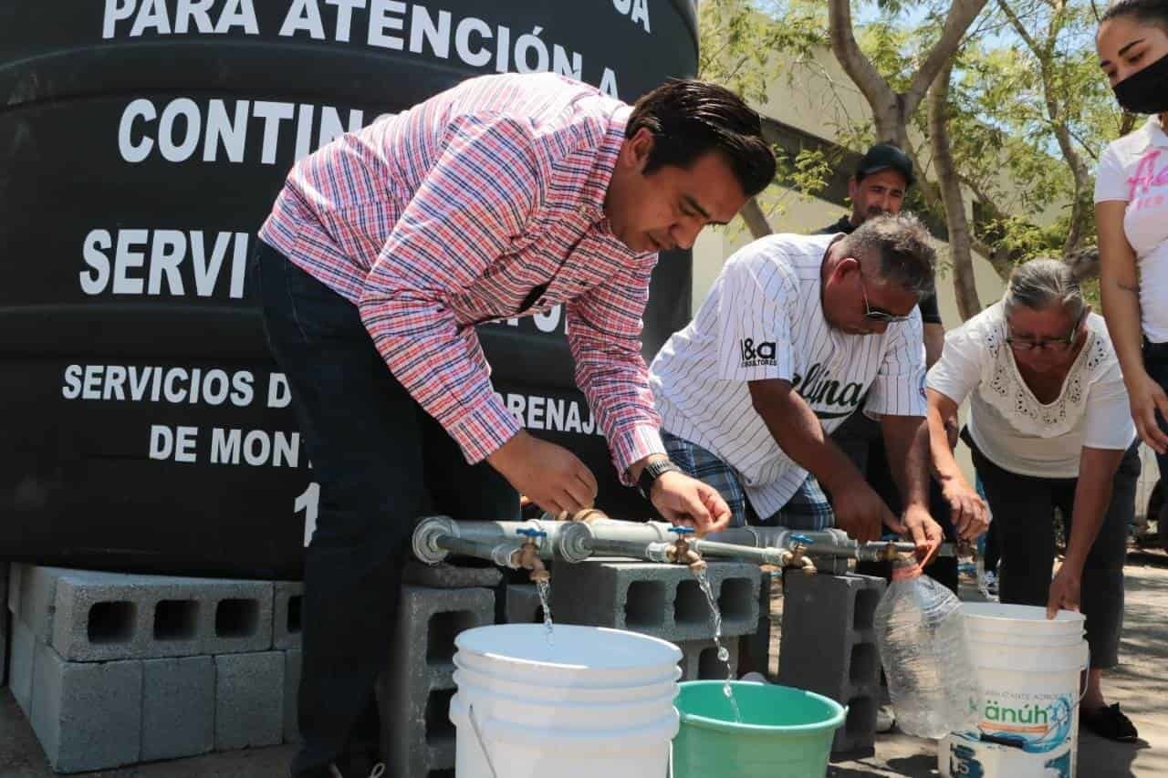 Instala Santa Catarina el primer tanque para abastecimiento de agua