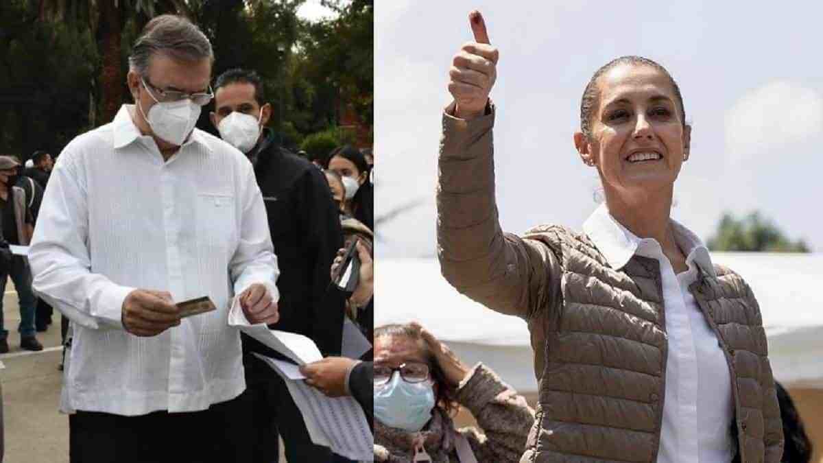 Votan Marcelo Ebrard y Claudia Sheinbaum para renovación de MORENA