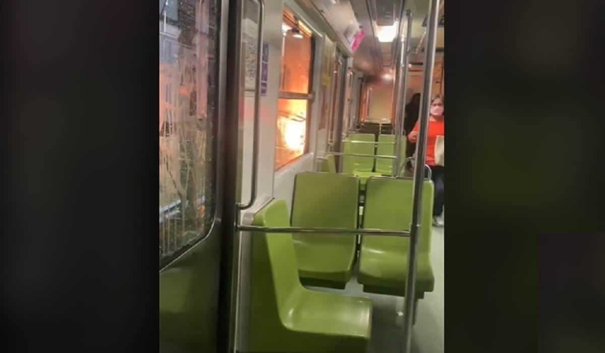 Corto circuito e incendio en vagón del Metro pone a correr a usuarios