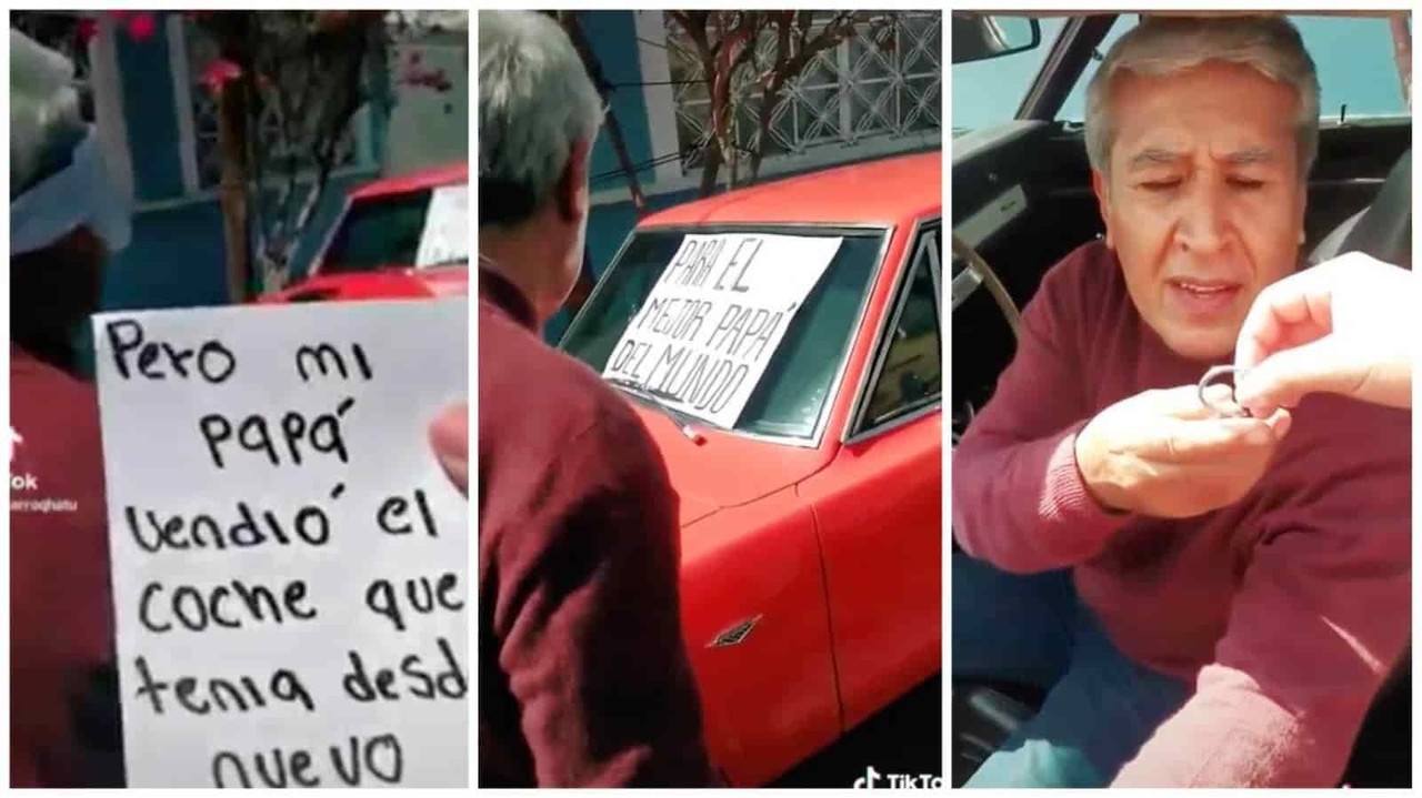 VIDEO: Joven regala auto clásico a su padre que lo vendió para sus estudios
