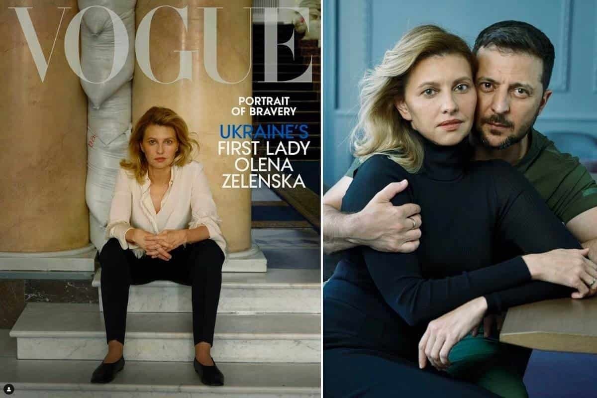 En medio de la guerra, presidente de Ucrania posa con su esposa para Vogue