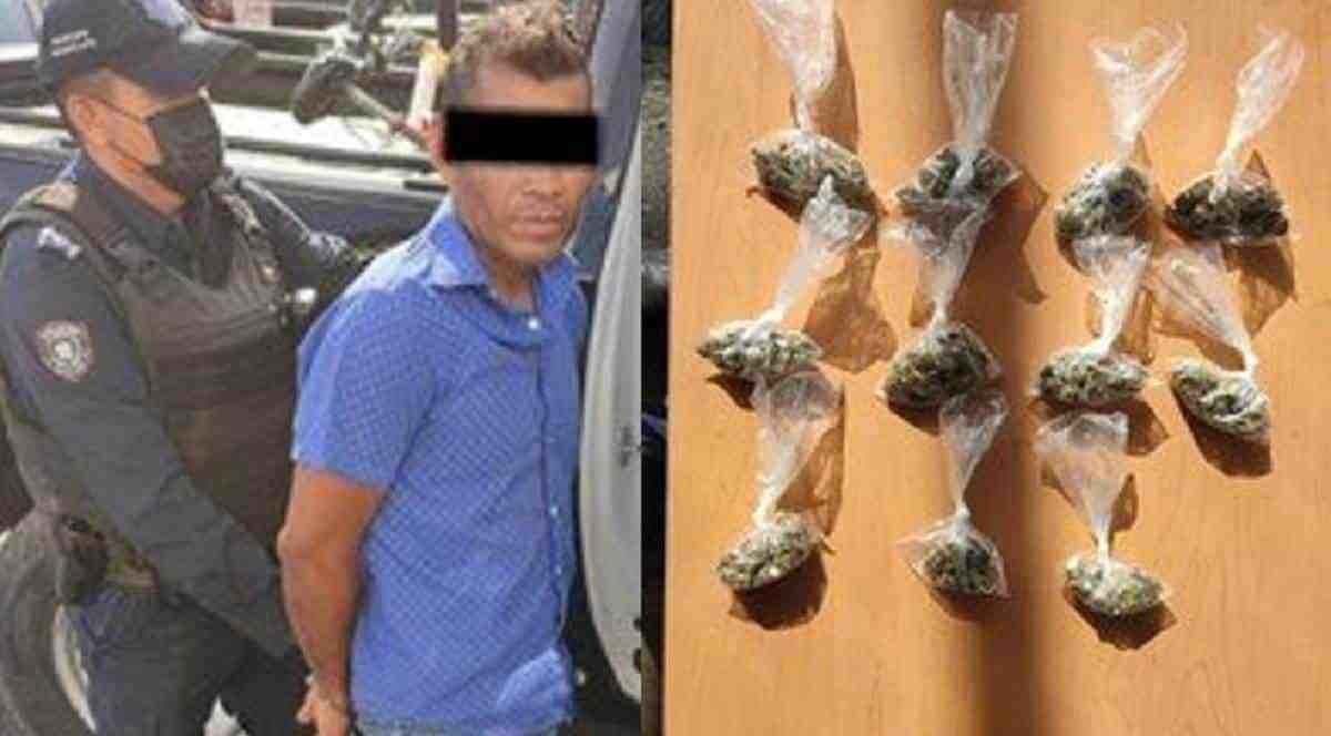 Detienen a hombre con droga en la colonia Valle Soleado