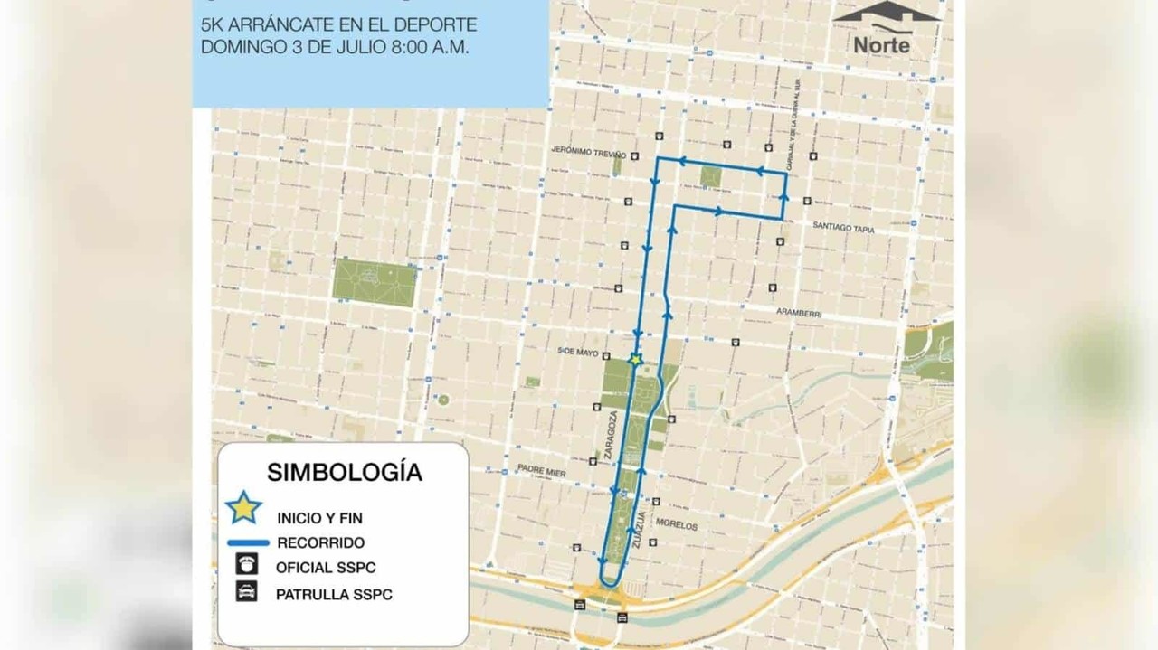 Monterrey montará operativo vial por carrera deportiva el domingo