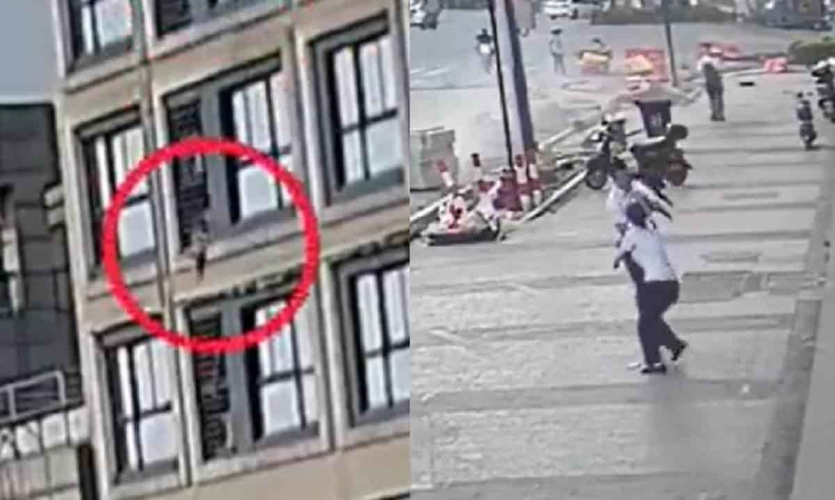 Niña de 2 años cae de cuarto piso; hombre logra salvarla atrapándola
