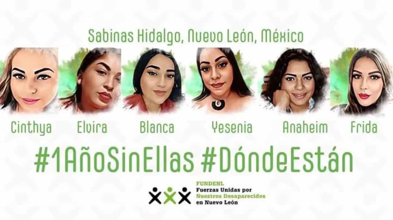 Cinthya, Elvira, Blanca, Yesenia, Anaheim y Frida, desaparecidas en Sabinas
