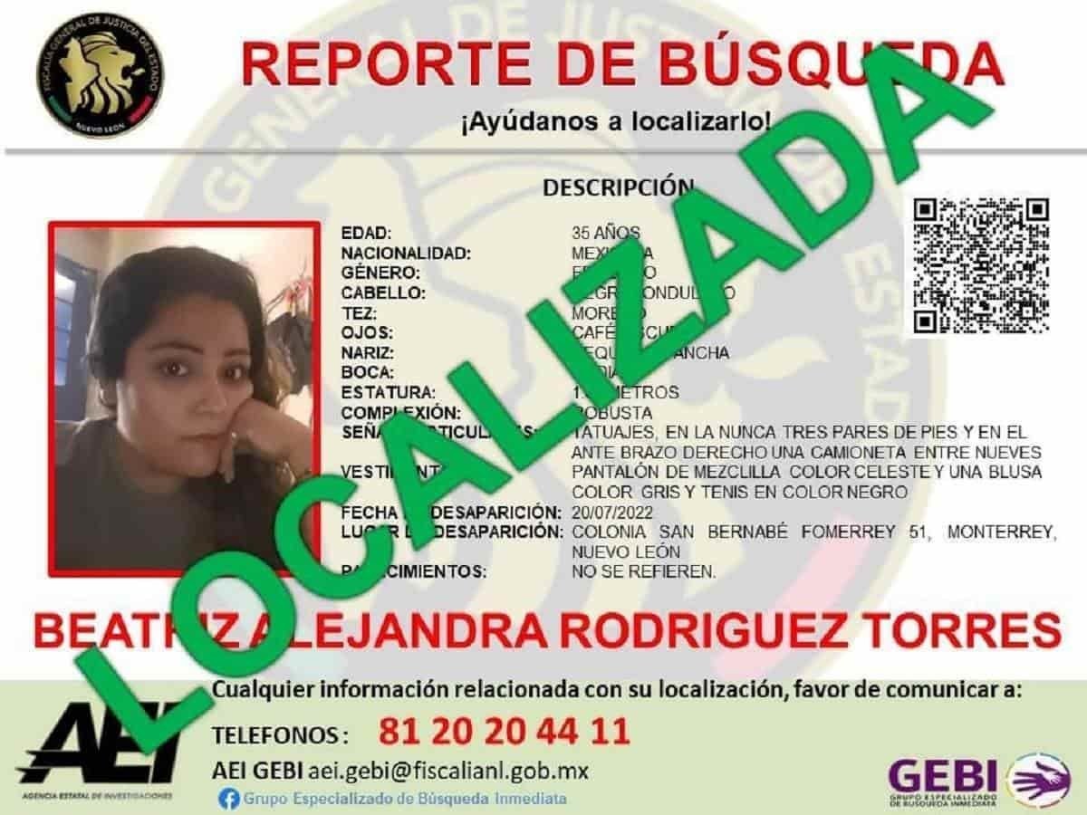 Localiza Fiscalía de Nuevo León a 90 mujeres desaparecidas en julio