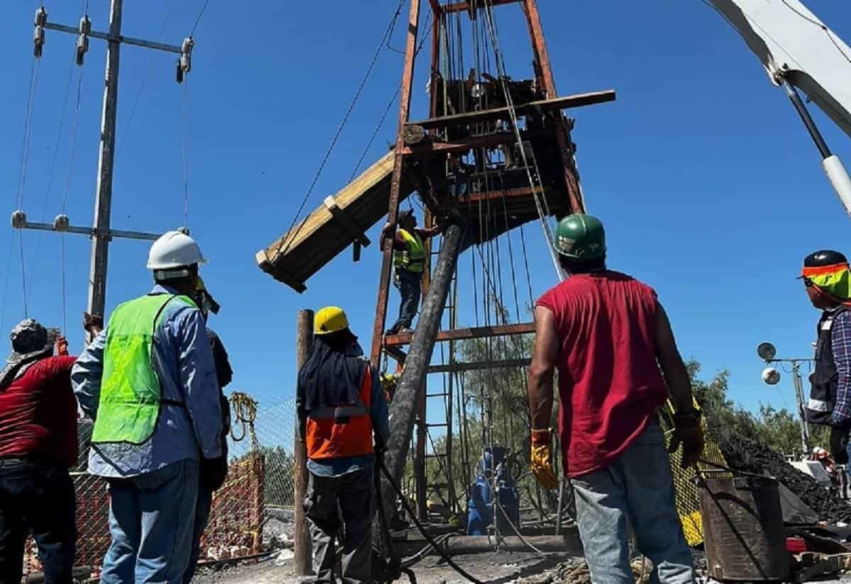 Aumentan 10.44 metros los niveles de agua en mina de Sabinas, Coahuila