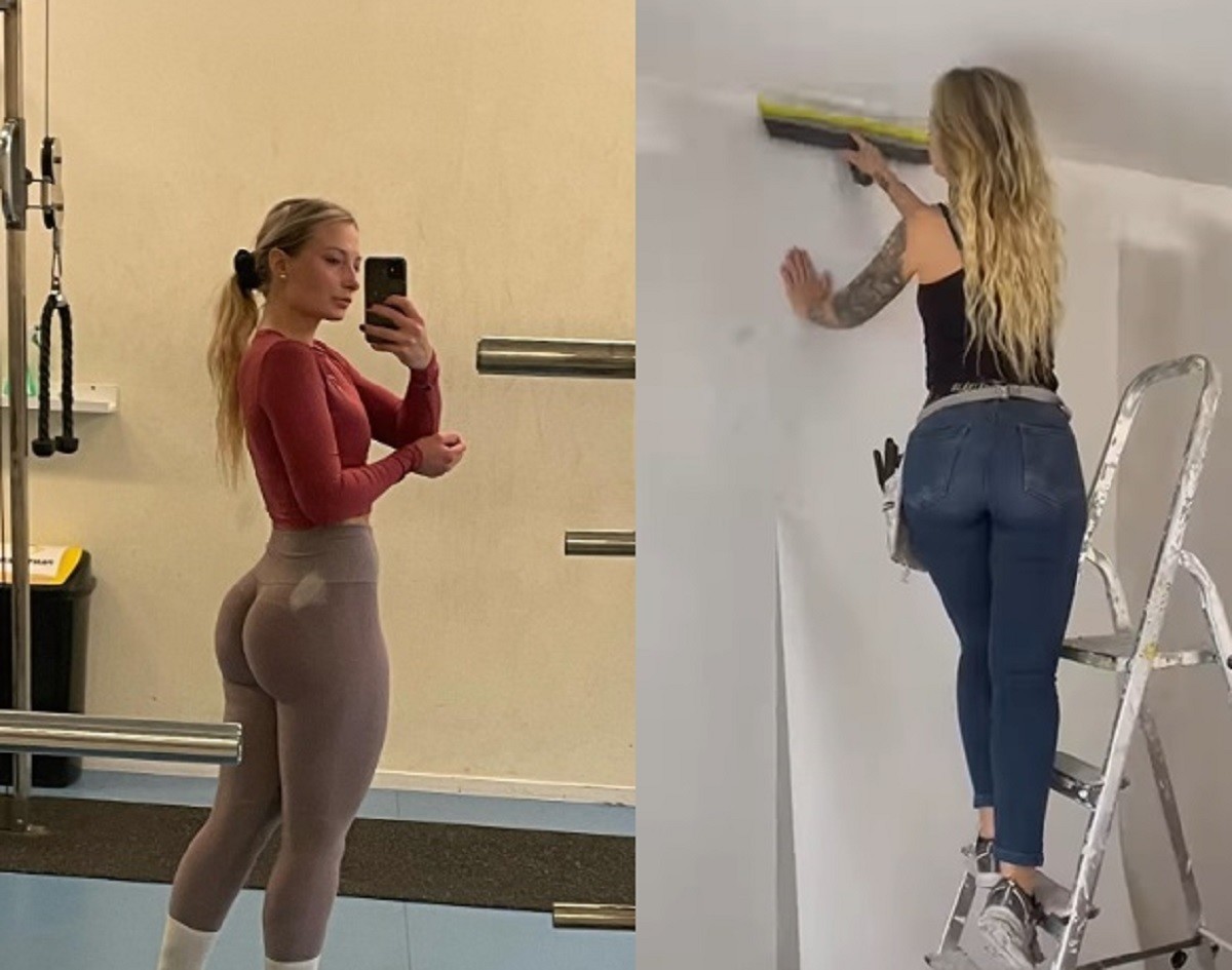 La sueca Johannna Juhlin, demuestra en redes sociales su talento en trabajos de albañilería y remodelación de interiores en Ohio, Estados Unidos. Foto: Instagram johannnajuhlin