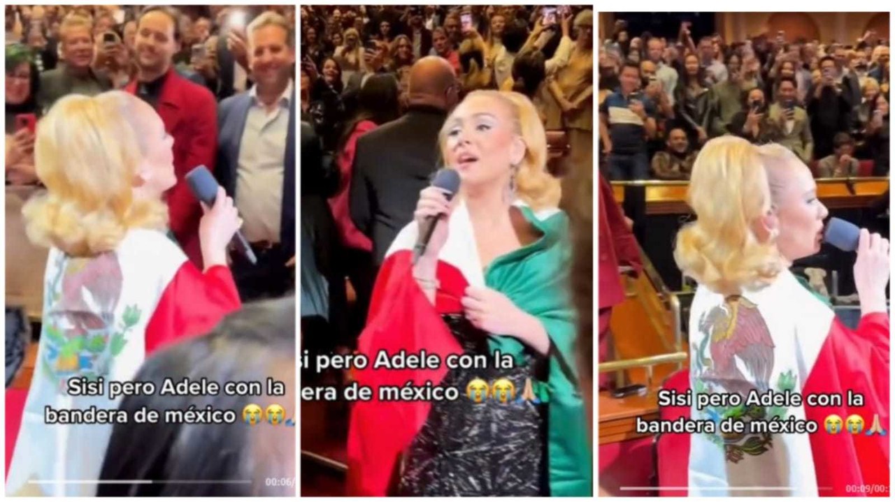VIDEO Adele muestra la bandera de México en su espalda POSTA Nuevo León