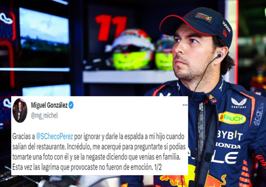 Comentarista de ESPN explota contra Checo Pérez por negarle foto a su hijo